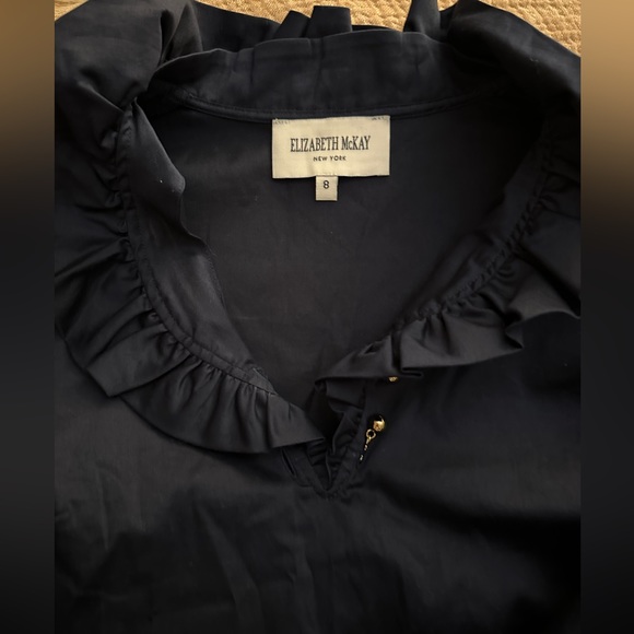 Elizabeth McKay Navy Blue Blouse - Picture 2 of 3